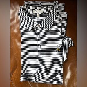 Winged Peter Millar Navy Polo and Vest from Winged Foot Golf Course,